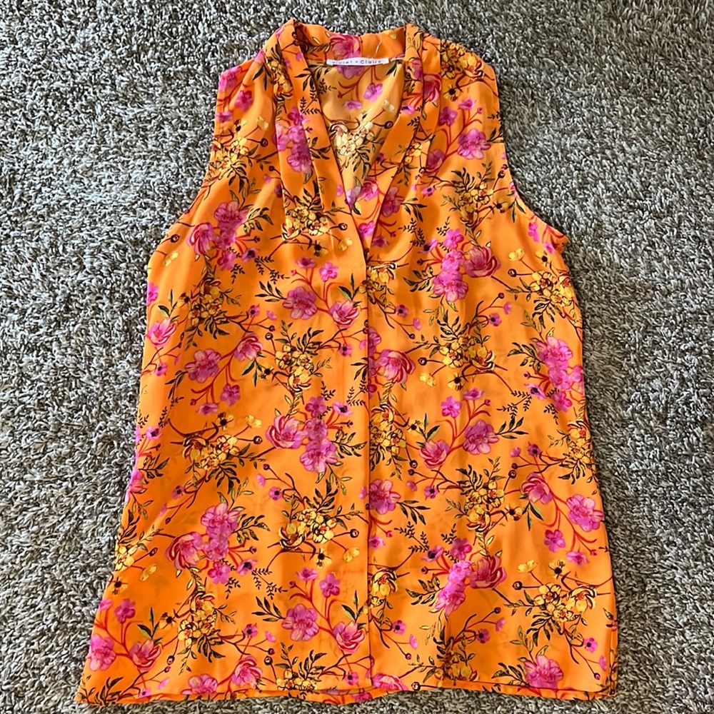 Bright orange tank top